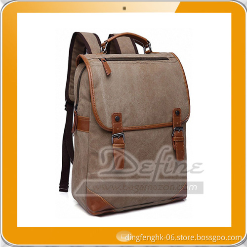 Vintage College Backpack School Bookbag Canvas Laptop Backpack